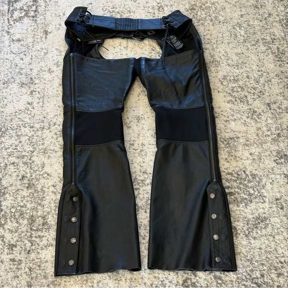 Harley-Davidson Pants - Harley-Davidson Women’s Leather Chaps Black SZ Large